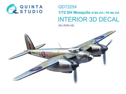 1:72 de Havilland Mosquito B Mk.XVI / PR.XVI - 3D-Printed & Coloured Interior with 3D-Printed Resin Parts (for Airfix Kits)