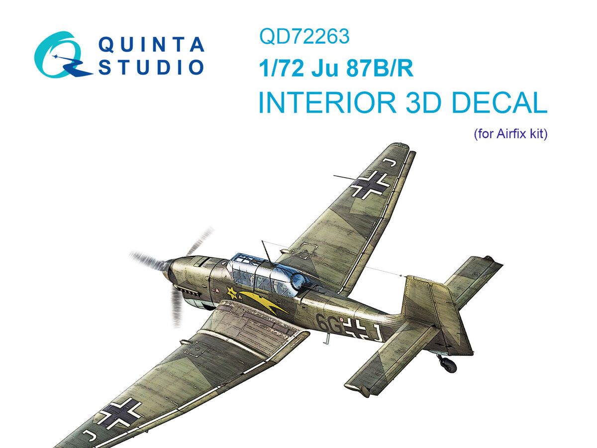 1:72 Ju-87 B/R - 3D-Printed & Coloured Interior (for Airfix Kits)