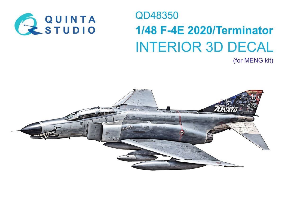 1:48 F-4 E 2020 Terminator - 3D-Printed & Coloured Interior (for Meng Kits)