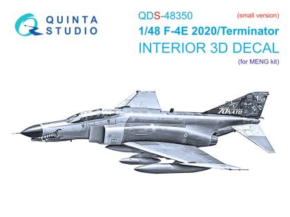 1:48 F-4 E 2020 Terminator - 3D-Printed & Coloured Interior Small Version (for Meng Kits)
