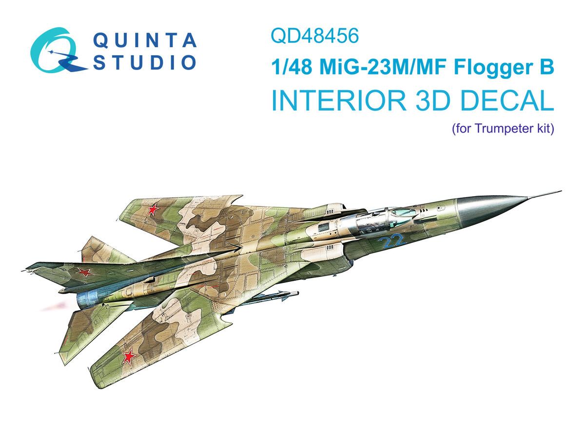 1:48 MiG-23 M / MF - 3D-Printed & Coloured Interior (for Trumpeter Kits)