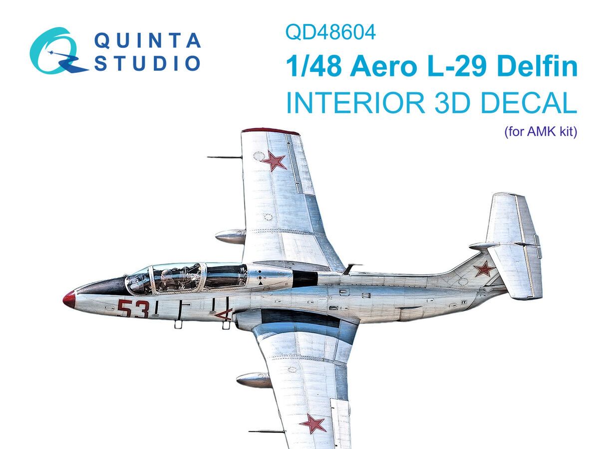1:48 Aero L-29 Delfin - 3D-Printed & Coloured Interior (for AMK Kits)