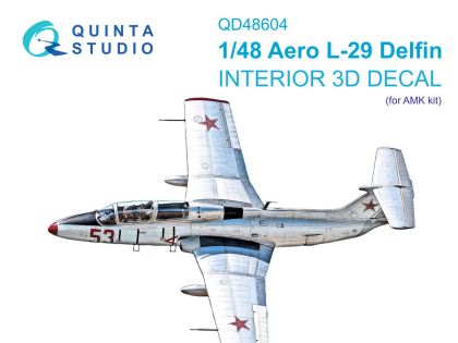1:48 Aero L-29 Delfin - 3D-Printed & Coloured Interior (for AMK Kits)
