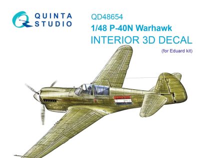 1:48 P-40 N Warhawk - 3D-Printed & Coloured Interior (for Eduard Kits)