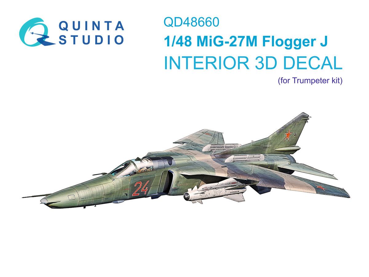 1:48 MiG-27 M Flogger-J - 3D-Printed & Coloured Interior (for Trumpeter Kits)
