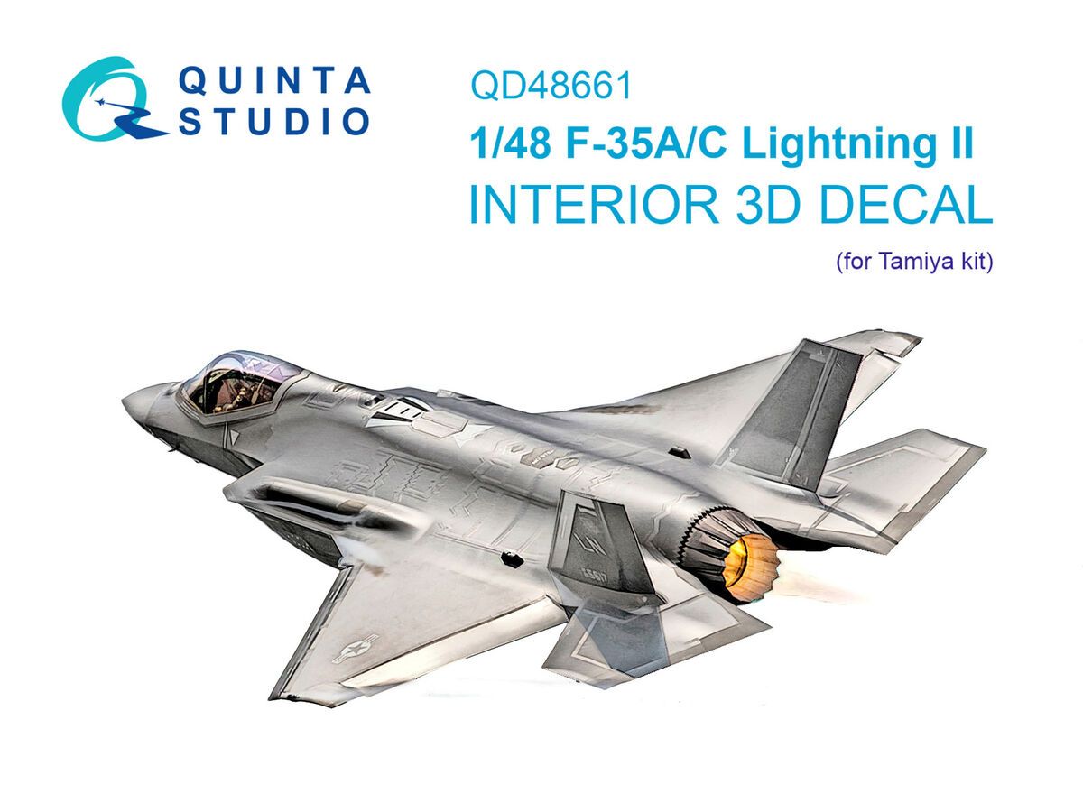 1:48 F-35 A/C Lightning II - 3D-Printed & Coloured Interior (for Tamiya Kits)