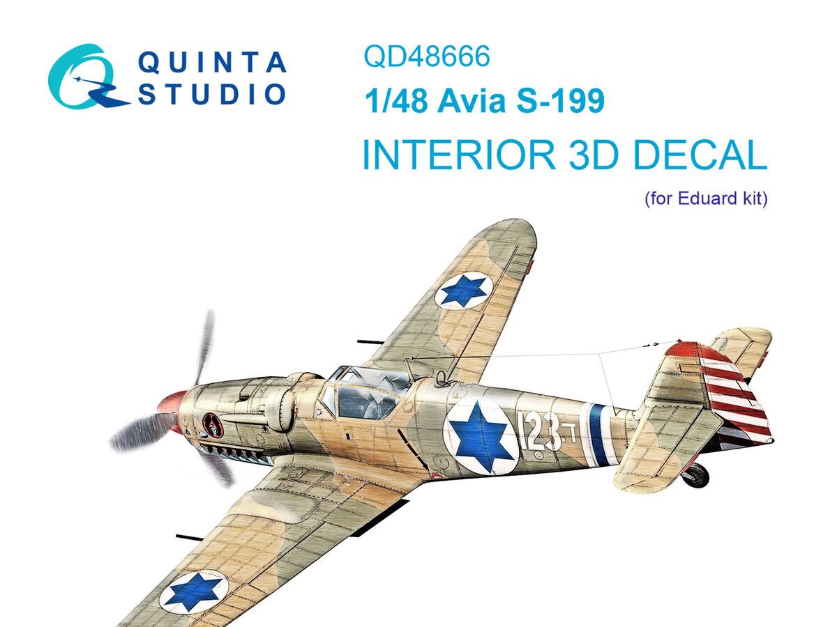 1:48 Avia S-199 - 3D-Printed & Coloured Interior (for Eduard Kits)