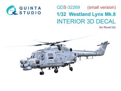 1:32 Westland Lynx Mk.8 - 3D-Printed & Coloured Interior Small Version (for Revell Kits)
