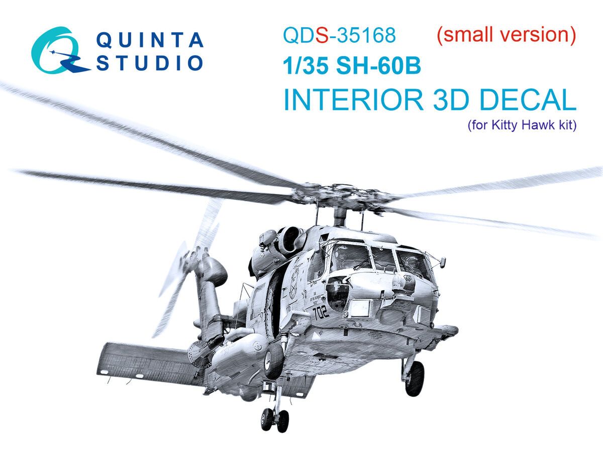 1:35 SН-60 B Seahawk - 3D-Printed & Coloured Interior Small Version (for Kitty Hawk Kits)