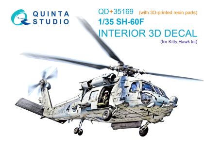 1:35 SH-60 F Seahawk - 3D-Printed & Coloured Interior with 3D-Printed Resin Parts (for Kitty Hawk Kits)
