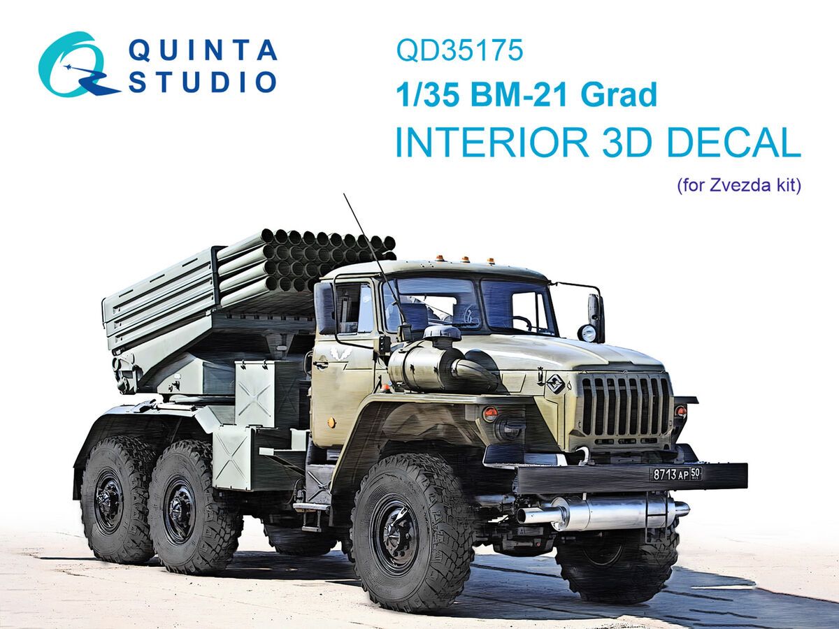 1:35 BM-21 Grad - 3D-Printed & Coloured Interior (for Zvezda Kits)