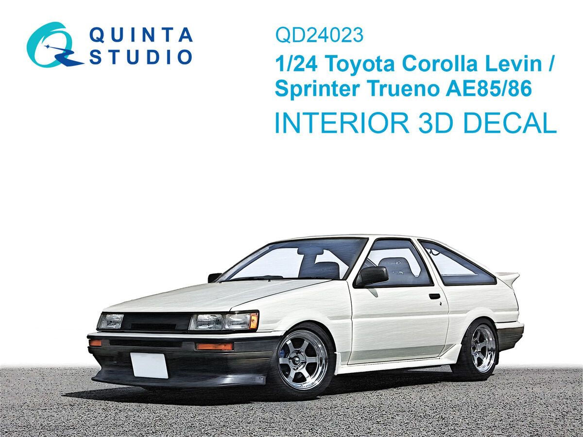 1:24 Toyota Corolla Levin AE85/86 - 3D-Printed & Coloured Interior (for Aoshima Kits)