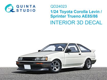 1:24 Toyota Corolla Levin AE85/86 - 3D-Printed & Coloured Interior (for Aoshima Kits)