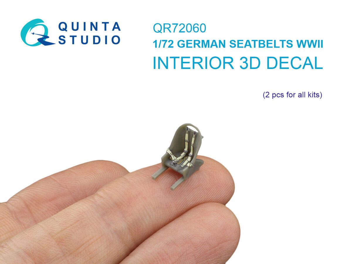 1:72 German WWII Fighter Seatbelts (for 2 Seats and All Kits)