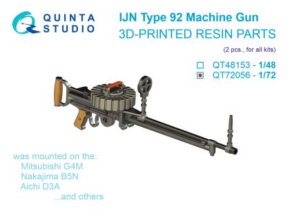 1:72 IJN Type 92 Machine Gun - 2 pcs (3D-Printed / for All Kits)
