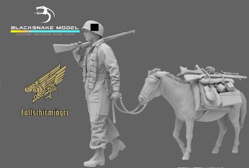 1:35 Fallschirmjaeger Leading a Donkey (2 Figures / Soldier No.1)