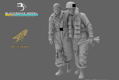 1:35 Fallschirmjaeger with a Wounded Comrade (2 Figures / Soldiers No.2)
