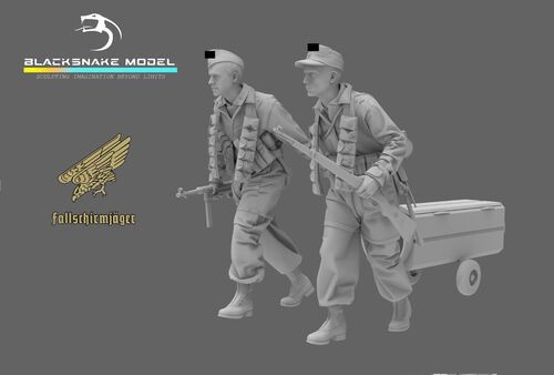 1:35 Fallschirmjaeger and Drop Canister (2 Figures / Soldiers No.3)
