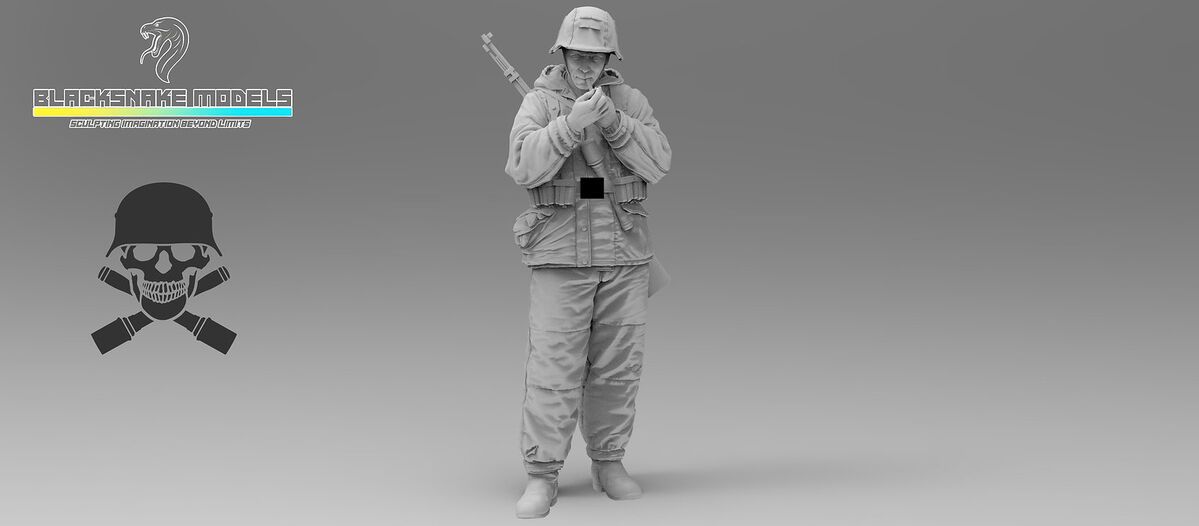 1:35 German WWII Waffen SS Totenkopf Division - Soldier No.2 (1 Figure)