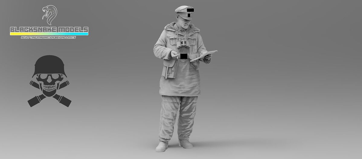 1:35 German WWII Waffen SS Totenkopf Division - Soldier No.3 (1 Figure)