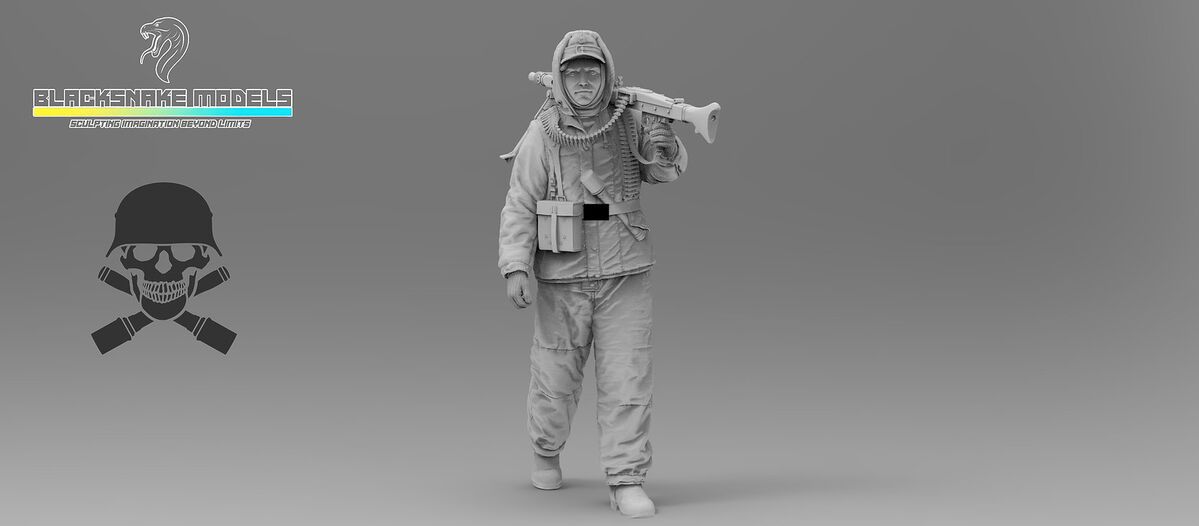 1:35 German WWII Waffen SS Totenkopf Division - Soldier No.5 (1 Figure)