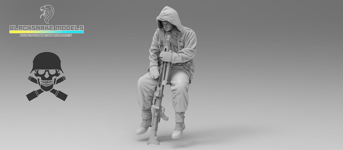 1:35 German WWII Waffen SS Totenkopf Division - Soldier No.11 (1 Figure)