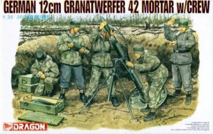 1:35 German 12cm Granatwerfer 42 Mortar w/Crew