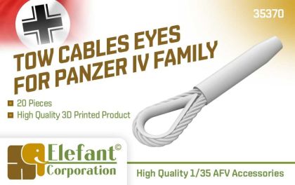 1:35 Tow cables eyes for Panzer IV family, 20 pcs.