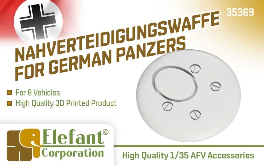 1:35 Nahverteidigungswaffe for german panzers, for 8 vehicles