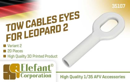 1:35 Tow cables eyes for Leopard 2, variant 2, 20 pcs.