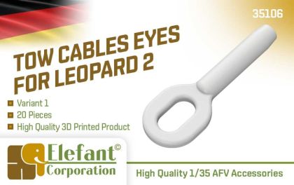 1:35 Tow cables eyes for Leopard 2, variant 1, 20 pcs.