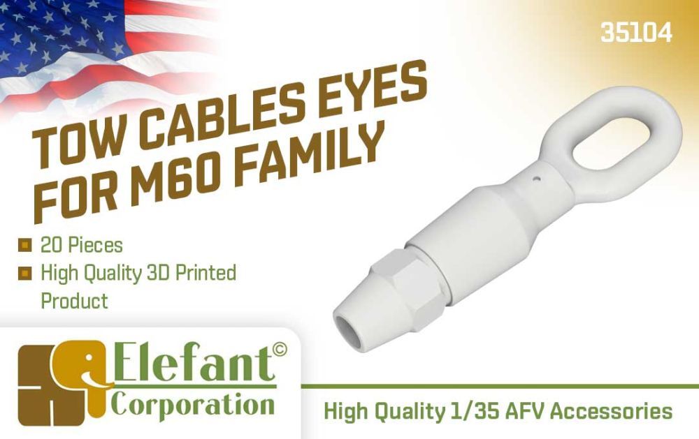 1:35 Tow cables eyes for M60 family, 20 pcs.