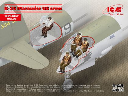 1:48 B-26 Marauder US crew
