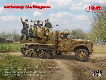 1:35 Achtung! Sie fliegen! Sd.Kfz.3b with 2 cm Flak and Crew