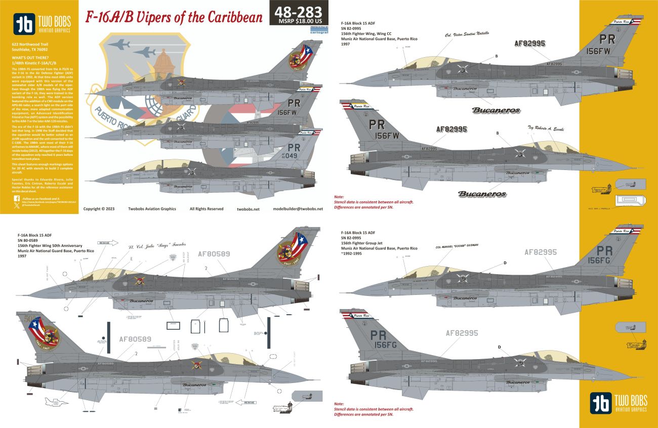 1:48 F-16A/F-16B Vipers of the Caribbean