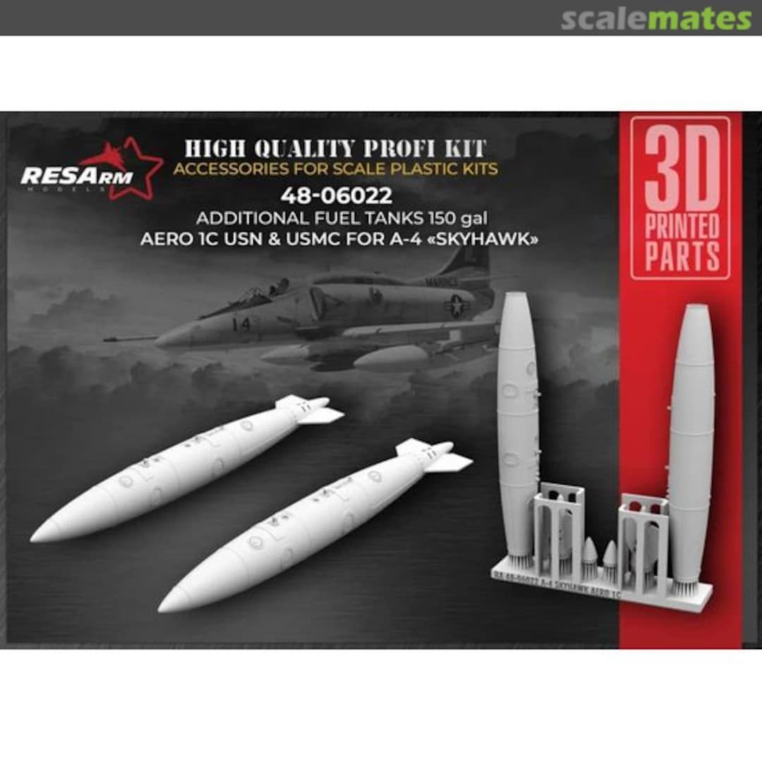 1:48 A-4 fuel tanks 150 gal Aero 1C USN & USMC for A-4