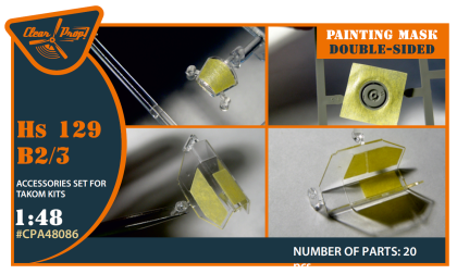 1:48 Hs-129B-2/3 double-sided painting mask for Takom