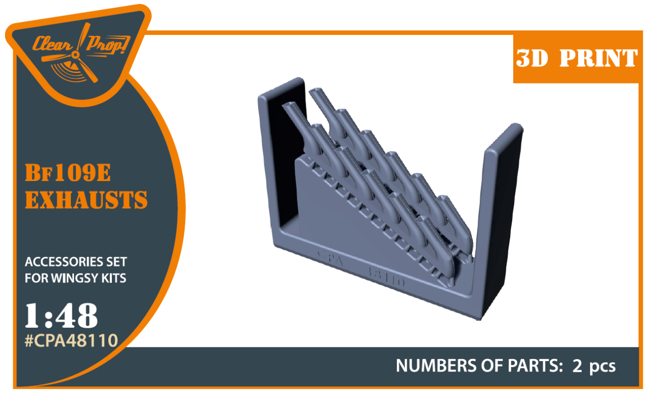 1:48 Bf-109E exhausts for Wingsy kits