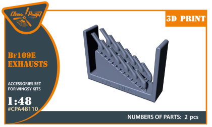1:48 Bf-109E exhausts for Wingsy kits