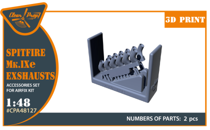 1:48 Spitfire Mk.IXe exhausts for Airfix