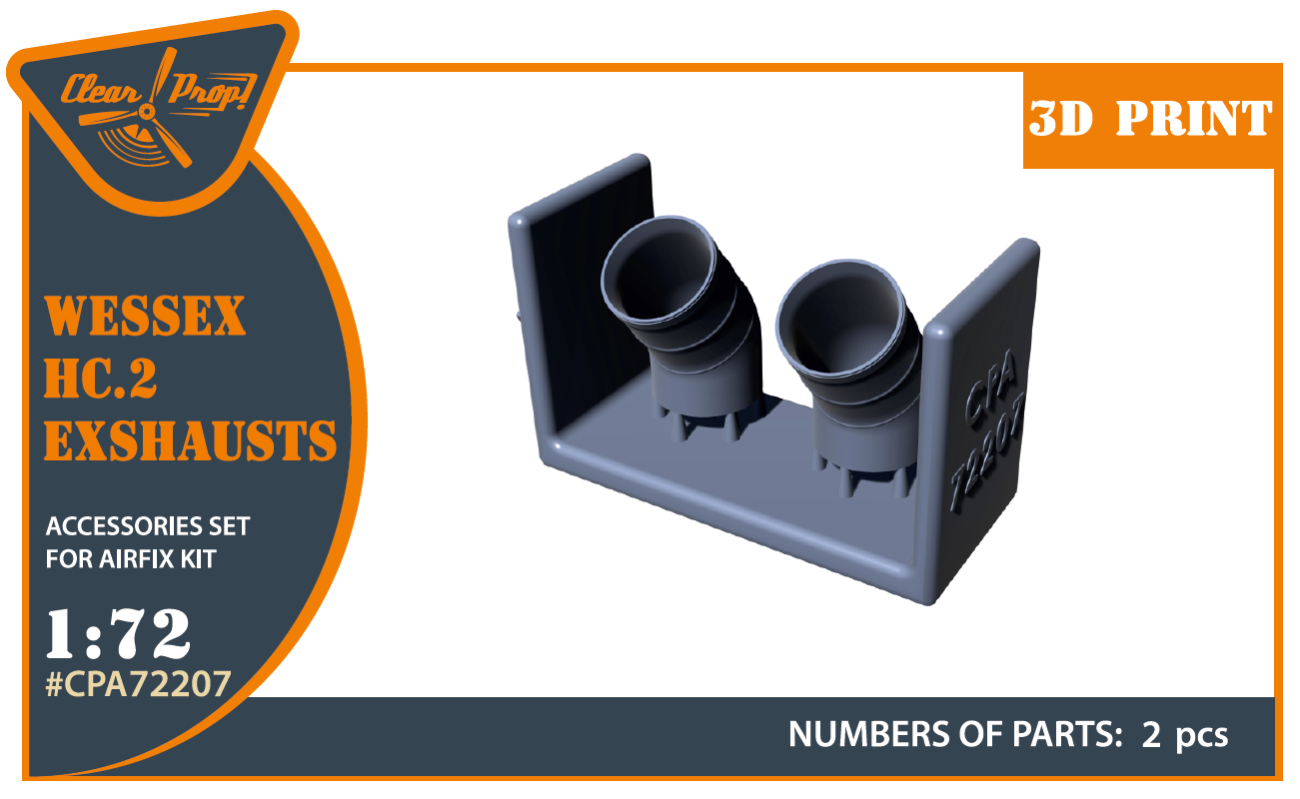 1:72 Wessex HC.2 Exhausts for Airfix