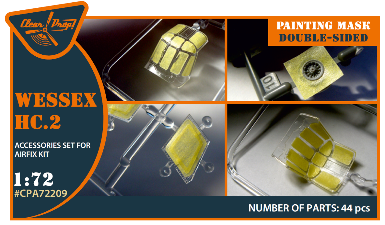 1:72 Wessex HC.2 double-sided painting mask for Airfix