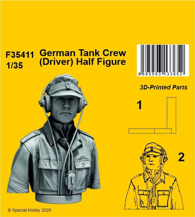 1:35 German Tank Crew (Driver) Half Figure