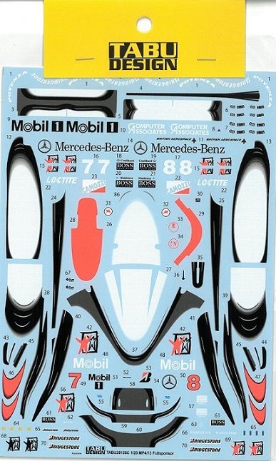 1:20 McLaren MP4/13 - Full Sponsor Decals