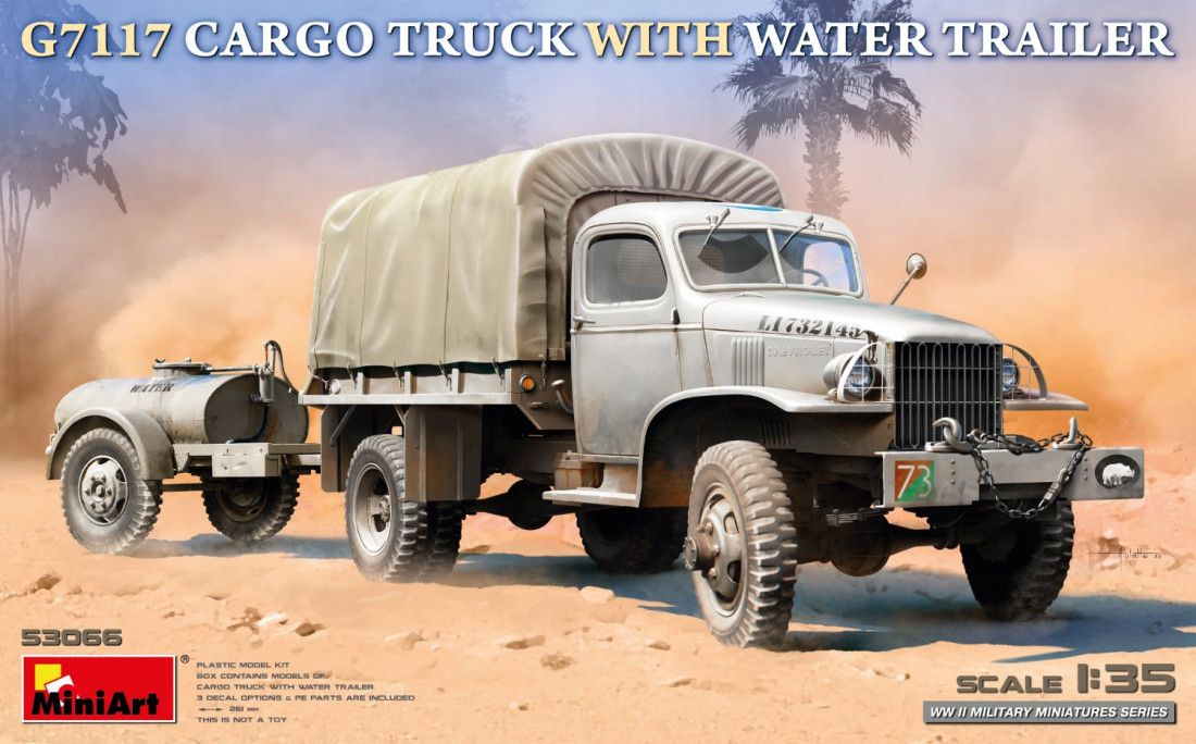 1:35 G7117 CARGO TRUCK WITH WATER TRAILER