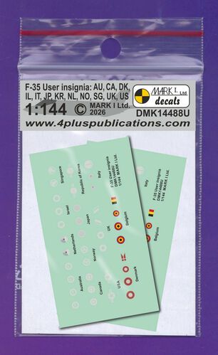 1:144 F-35 Lightning II - Users Insignia Part II (2 Sets)