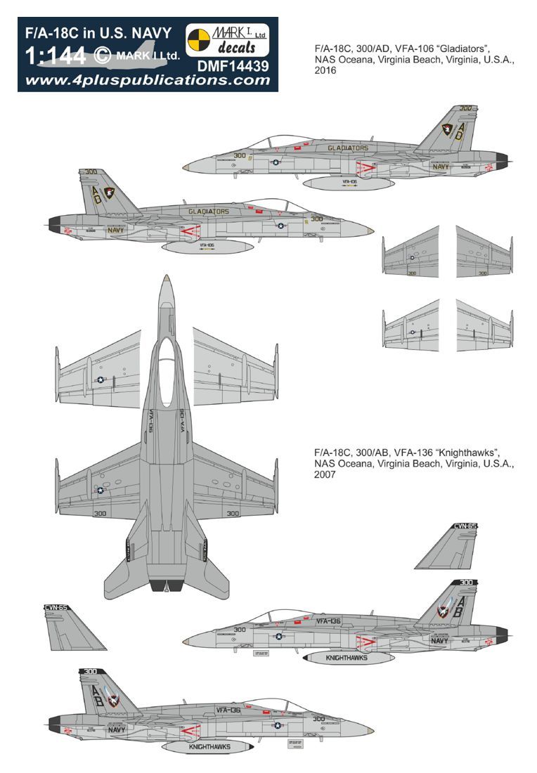 1:144 F/A-18 C Hornet in US Navy Service