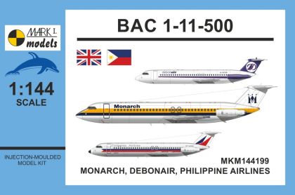 1:144 BAC 1-11-500 - Monarch / Debonair and Philippine Airlines