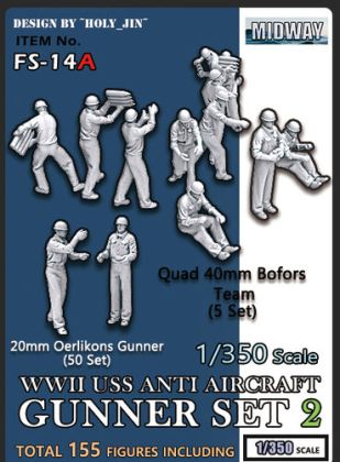 1:350 US Anti Aircraft Gunner 2 (155 figures)