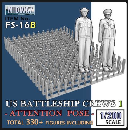 1:200 US Battleship Crew - 1 : Attention (over 330 figures)